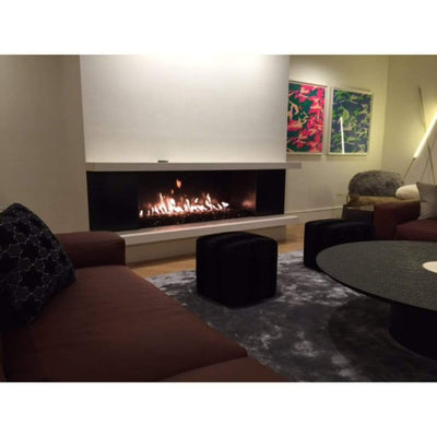 108" Linear Gas Fireplace (No Trough)- Dual 12" B-Vent | Mason-Lite Flame Authority