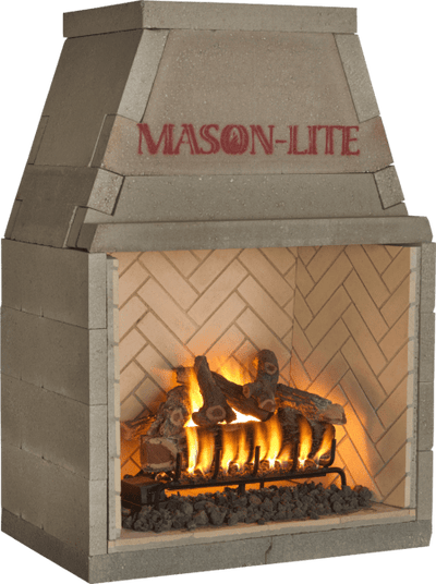 36" Virginiana Decorative Gas Logs and Burner For Use With MFP49 | Mason-Lite Flame Authority