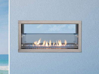 Astria 72 inch Barcelona Lights Linear Outdoor Vent-Free Fireplace ODLVF72ZEN Flame Authority