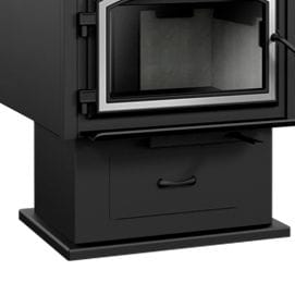 Empire Stove Black Pedestal with Ash Pan for Gateway 1700 Wood Burning Stoves WP1BL