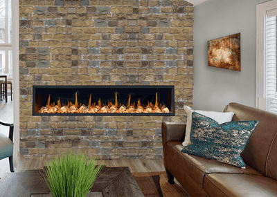 Litedeer Homes Latitude 45-inch Ultra Slim Built-in Electric Fireplace with Acrylic Crushed Ice Rocks ZEF45XC
