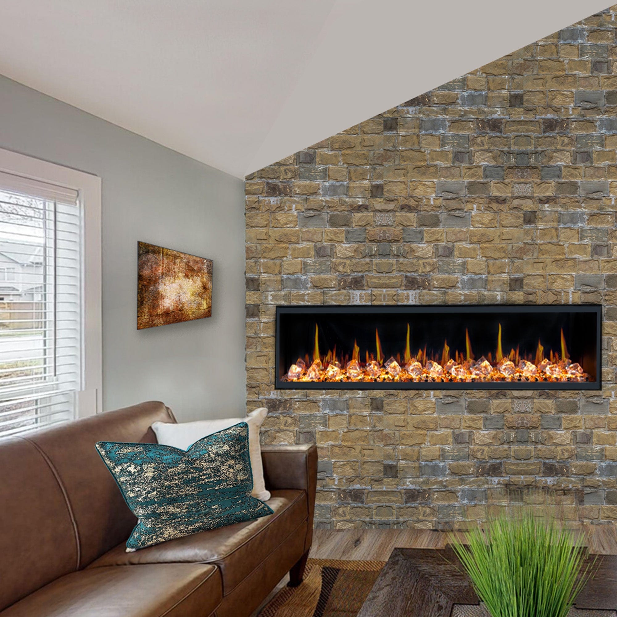 Litedeer Homes Latitude 65" Ultra Slim Electric Fireplace ZEF65XC