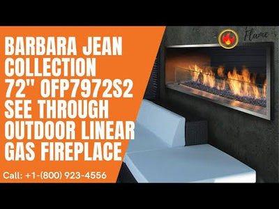 Barbara Jean Collection 72" OFP7972S2 See Through Outdoor Linear Gas Fireplace