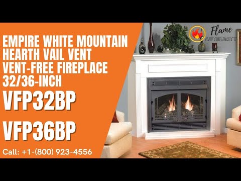 Empire White Mountain Hearth Vail Vent 36-inch Vent-Free Fireplace VFP36BP