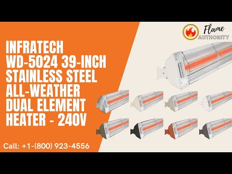 Infratech WD-5024 39-inch Stainless Steel All-Weather Dual Element Heater - 240V
