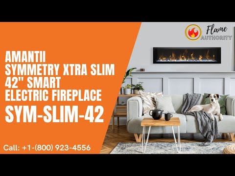 Amantii Symmetry Xtra Slim 42" Smart Electric Fireplace SYM-SLIM-42