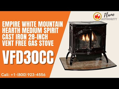 Empire White Mountain Hearth Medium Spirit Cast Iron 28-inch Vent Free Gas Stove VFD30CC