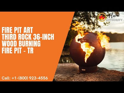 Fire Pit Art Third Rock 36-inch Wood Burning Fire Pit - TR