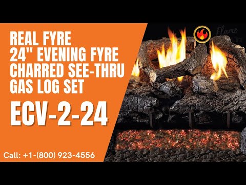 Real Fyre 24" Evening Fyre Charred See-Thru Gas Log Set ECV-2-24