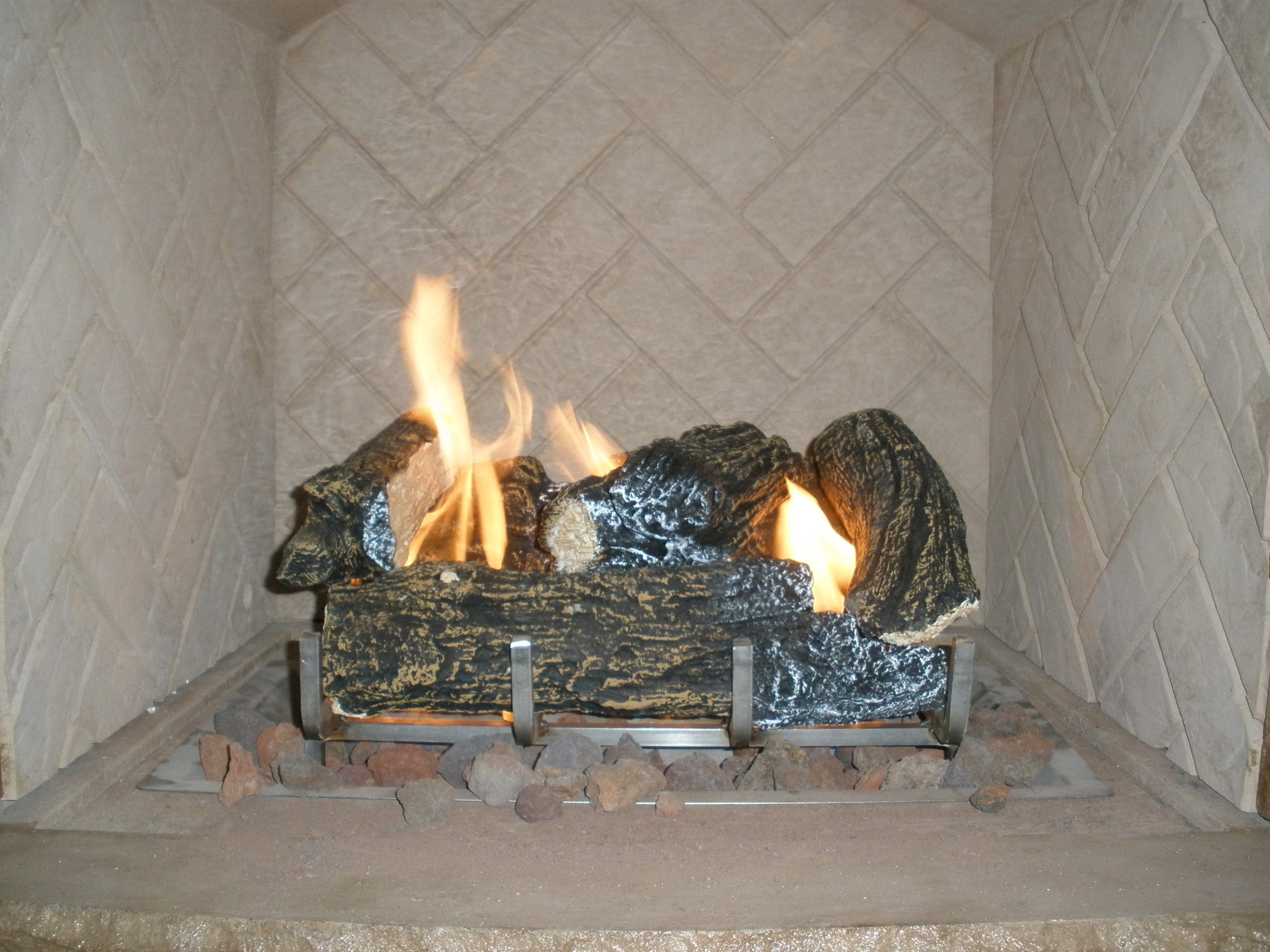 thumbnail image 2 of YL Ceramic Decorative Log Set For Gas Fireplace, Stove, Fire Pit - 8, 10, Or 20 Piece 2 of 3