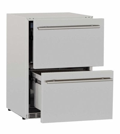 TrueFlame 24" 5.3C Deluxe Two-Drawer Outdoor Rated Fridge TF-RFR-24DR2