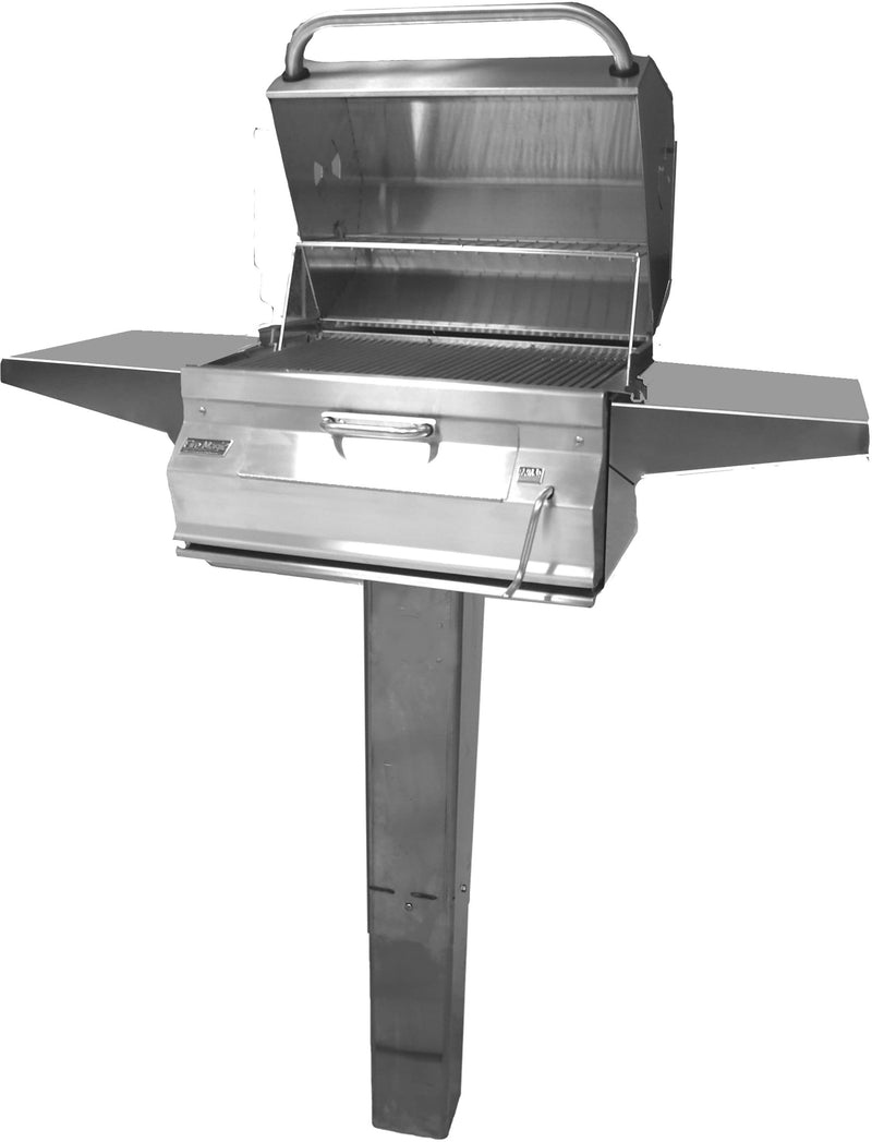 Fire Magic Stainless Steel 24" In-Ground Post Mount Charcoal Grill 22-SC01C-G6
