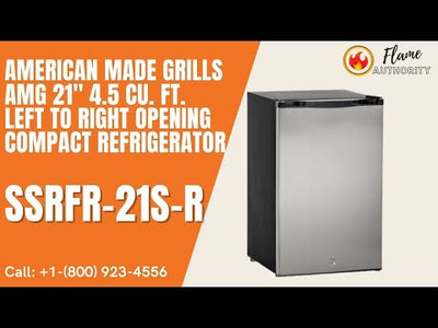 American Made Grills AMG 21" 4.5 Cu. Ft. Left to Right Opening Compact Refrigerator SSRFR-21S-R