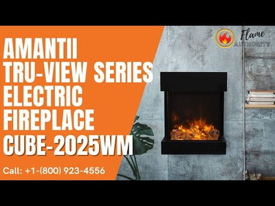 Amantii Cube Smart 20" Freestanding Electric Fireplace CUBE-2025WM