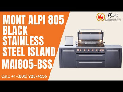 Mont Alpi Black Stainless Steel Island Grill MAi805-BSS