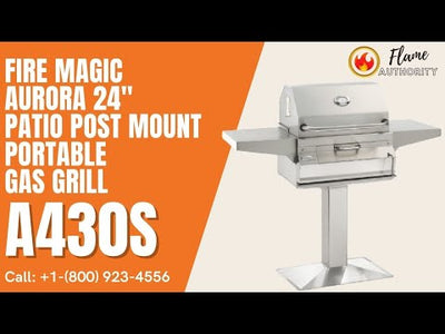 Fire Magic Aurora 24" Patio Post Mount Portable Gas Grill A430s