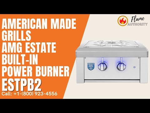 American Made Grills Estate 60,000 BTU Built-In Natural Gas Power Burner  with Stainless Steel Lid