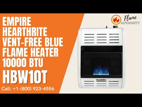 Empire HearthRite Vent-Free Blue Flame Heater 10000 BTU HBW10T