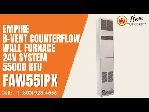 Empire B-Vent Counterflow Wall Furnace 24V System 55000 BTU FAW55IPX