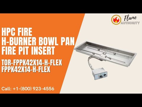 HPC Fire H-Burner Bowl Pan Fire Pit Insert FPPK42X14-H-FLEX