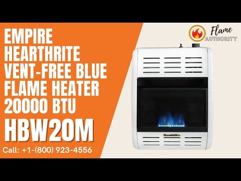 Empire HearthRite Vent-Free Blue Flame Heater 20000 BTU HBW20M