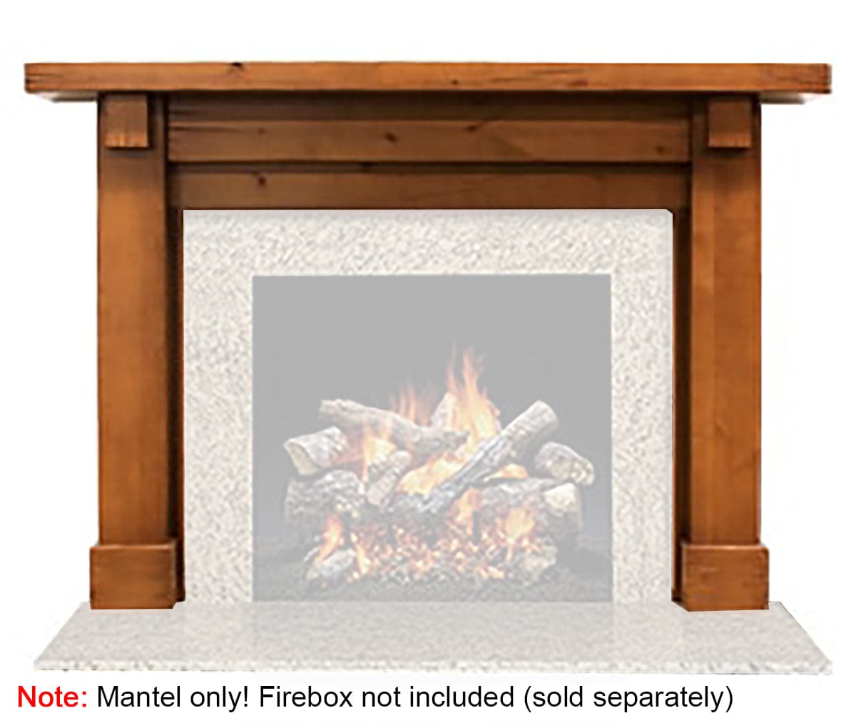 Majestic Battlefield C 53 Knotty Alder Flush Wood Mantel AFBDKAC-N – Flame  Authority