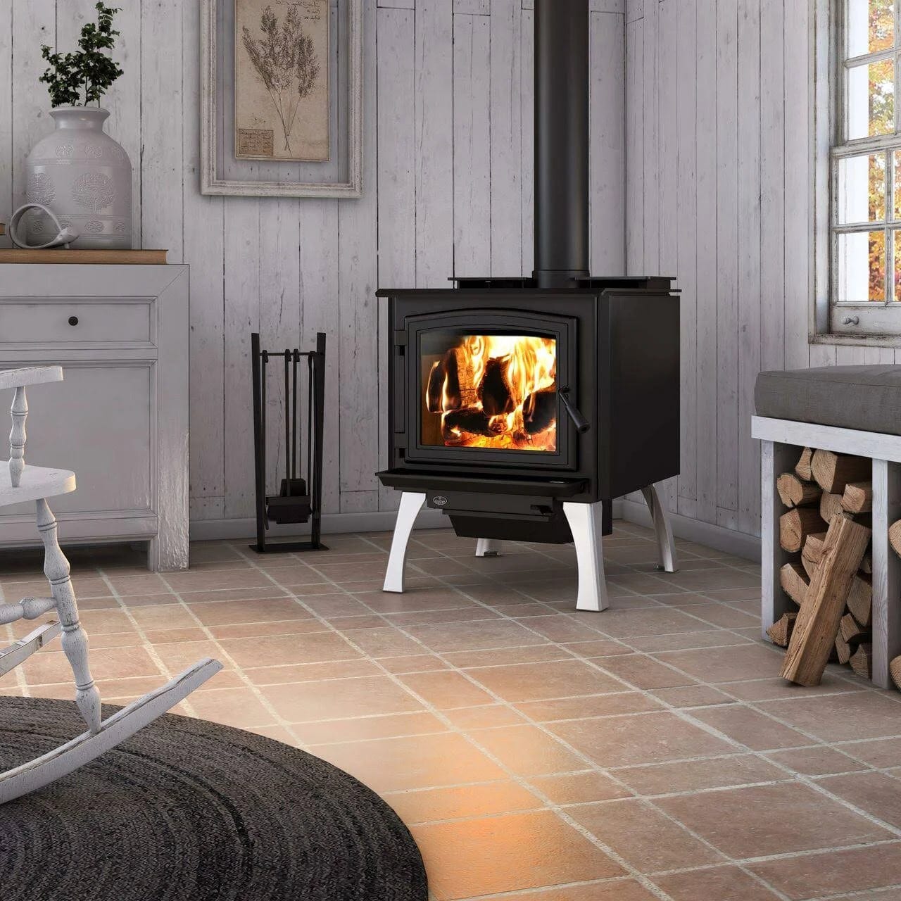 Osburn 3300 Wood Stove w/ Leg Kit & Ash Pan 90,000BTU *NEW*