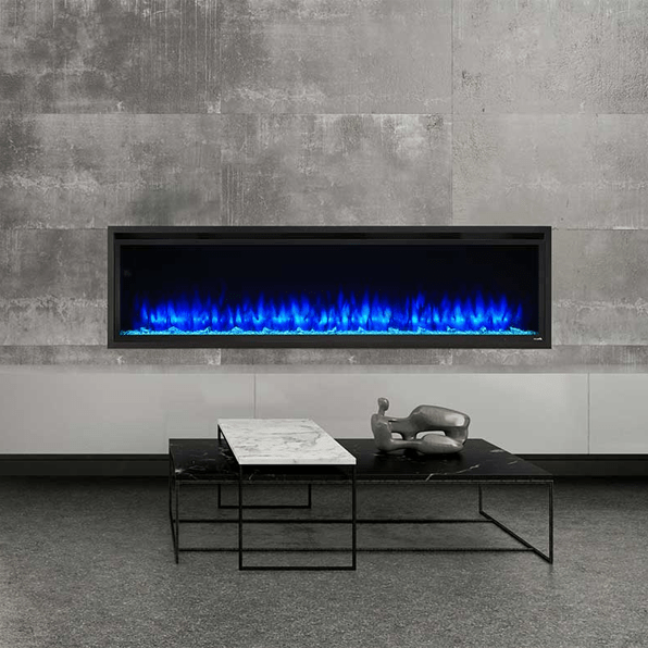 SimpliFire Allusion Platinum 72" Electric Fireplace SF-ALLP72-BK