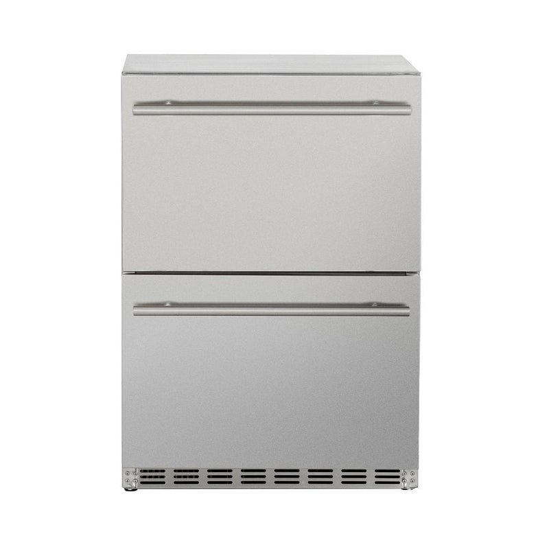 Summerset 24" 5.3 Cu. Ft. Outdoor Rated 2-Drawer Deluxe Refrigerator SSRFR-24DR2