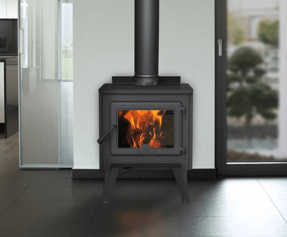 True North TN10 Freestanding Wood Stove with Legs and Blower Kit