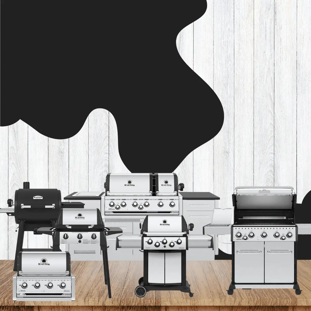 Broil King grills collection featuring gas, charcoal and built-in grills for versatile outdoor cooking and backyard BBQ setups.