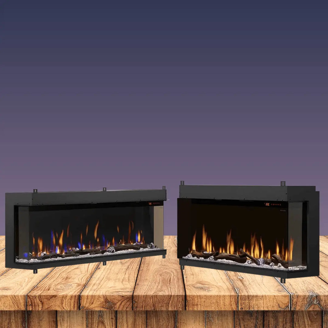 Dimplex IgniteXL Bold Series electric fireplace collection with modern frameless designs and realistic flames.