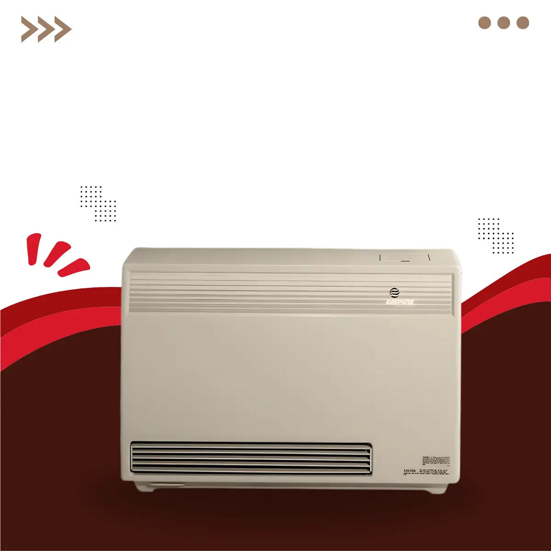 Empire Heating Systems high-efficiency direct-vent wall furnace featuring a compact wall-mounted gas heater with front grille, energy-efficient indoor heating solution for residential spaces