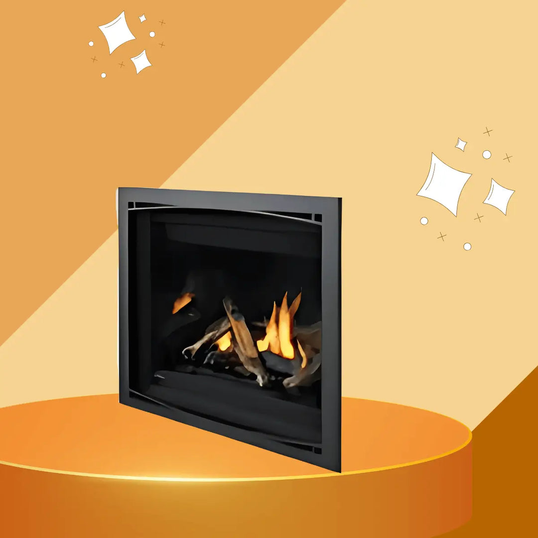 Napoleon Altitude Series gas fireplace designed with a sleek frame and realistic flame presentation