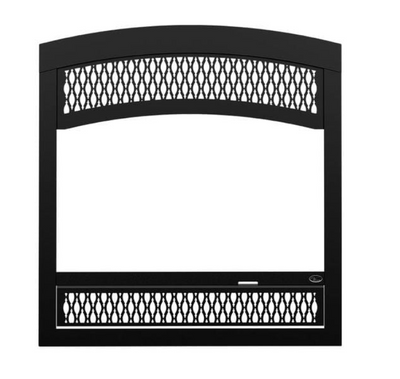 Valcourt Classic Style Faceplate Louver In Black Frame  Front View