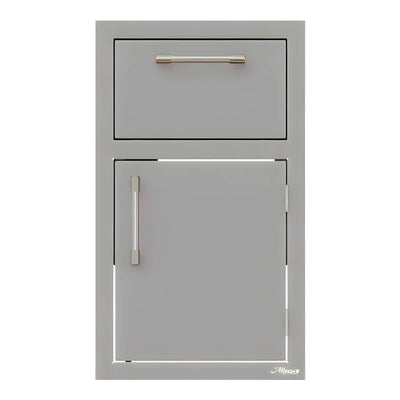 Alfresco 17-Inch Stainless Steel Soft-Close Door & Drawer Combo With Marine Armour Flame Authority