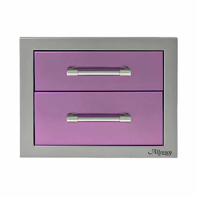 Alfresco 17-Inch Stainless Steel Soft-Close Double Drawer Flame Authority