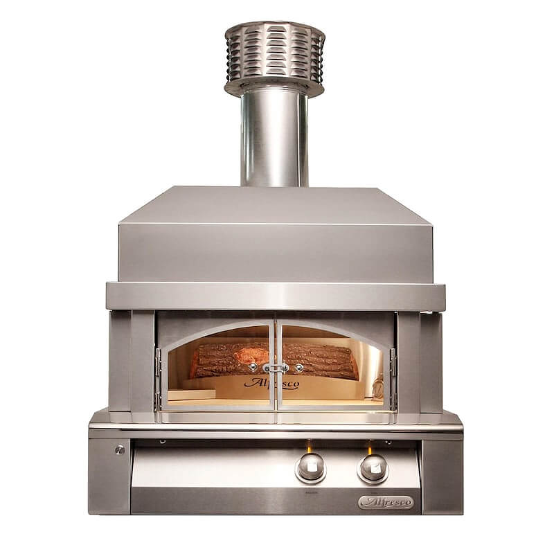 Alfresco 30-Inch Built-in Outdoor Pizza Oven Plus Flame Authority
