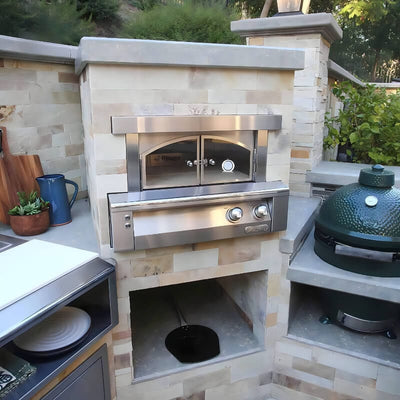 Alfresco 30-Inch Built-in Outdoor Pizza Oven Plus With Marine Armour Flame Authority