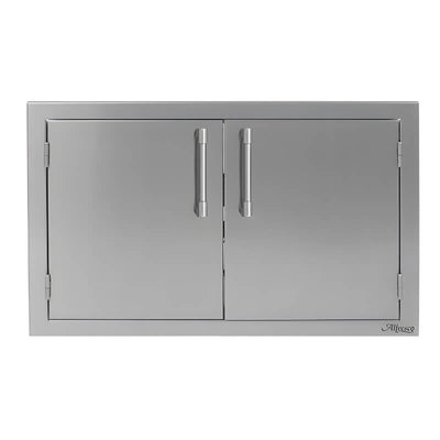 Alfresco 30-Inch Stainless Steel Double Access Door With Marine Armour Flame Authority