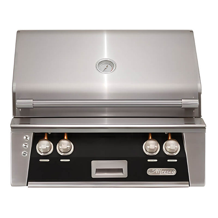 Alfresco ALXE 30-Inch Built-In Gas Grill with Rotisserie Flame Authority