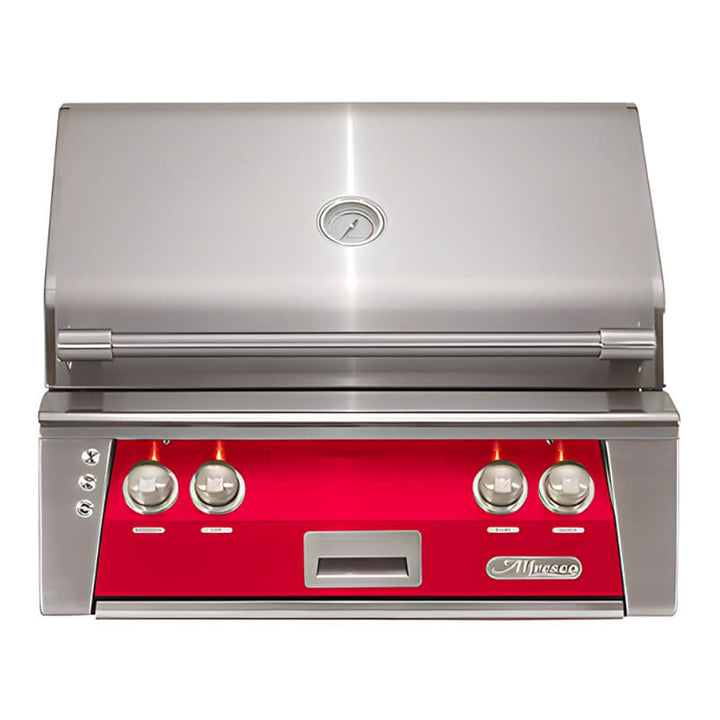 Alfresco ALXE 30-Inch Built-In Gas Grill with Rotisserie Flame Authority