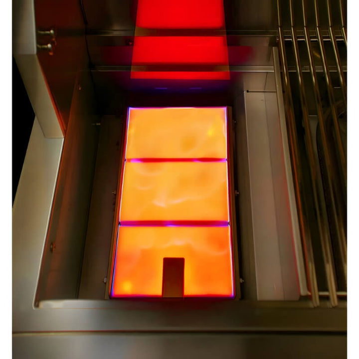 Alfresco ALXE 30-Inch Built-In Grill With Sear Zone And Rotisserie Flame Authority