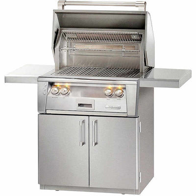Alfresco ALXE 30-Inch Freestanding Gas Grill With Marine Armour And Rotisserie Flame Authority