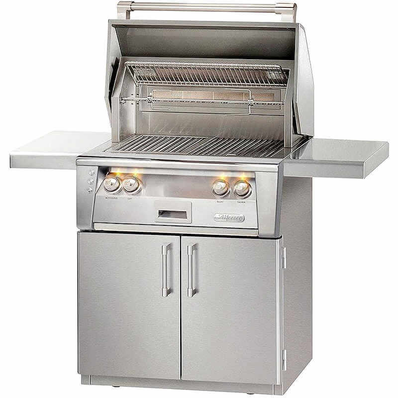 Alfresco ALXE 30-Inch Freestanding Gas Grill with Rotisserie Flame Authority