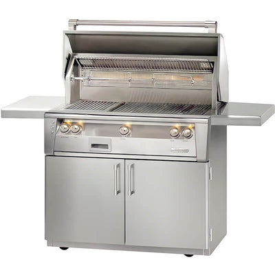Alfresco ALXE 42-Inch Freestanding Gas Grill With Marine Armour And Rotisserie Flame Authority