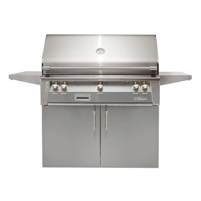 Alfresco ALXE 42-Inch Freestanding Gas Grill With Marine Armour And Rotisserie Flame Authority