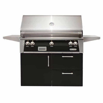 Alfresco ALXE 42-Inch Gas Grill on Deluxe Cart With Rotisserie Flame Authority