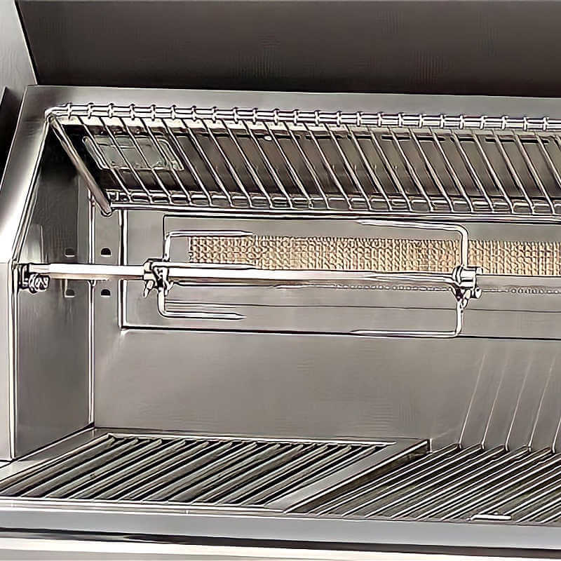 Alfresco ALXE 56-Inch Built-In Deluxe Grill With Sear Zone, Rotisserie And Side Burner Flame Authority