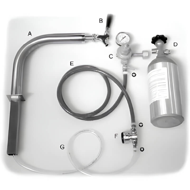 Alfresco Kegerator Kit for 7.25 URS-1XE Outdoor Rated Refrigerator - AKK Flame Authority